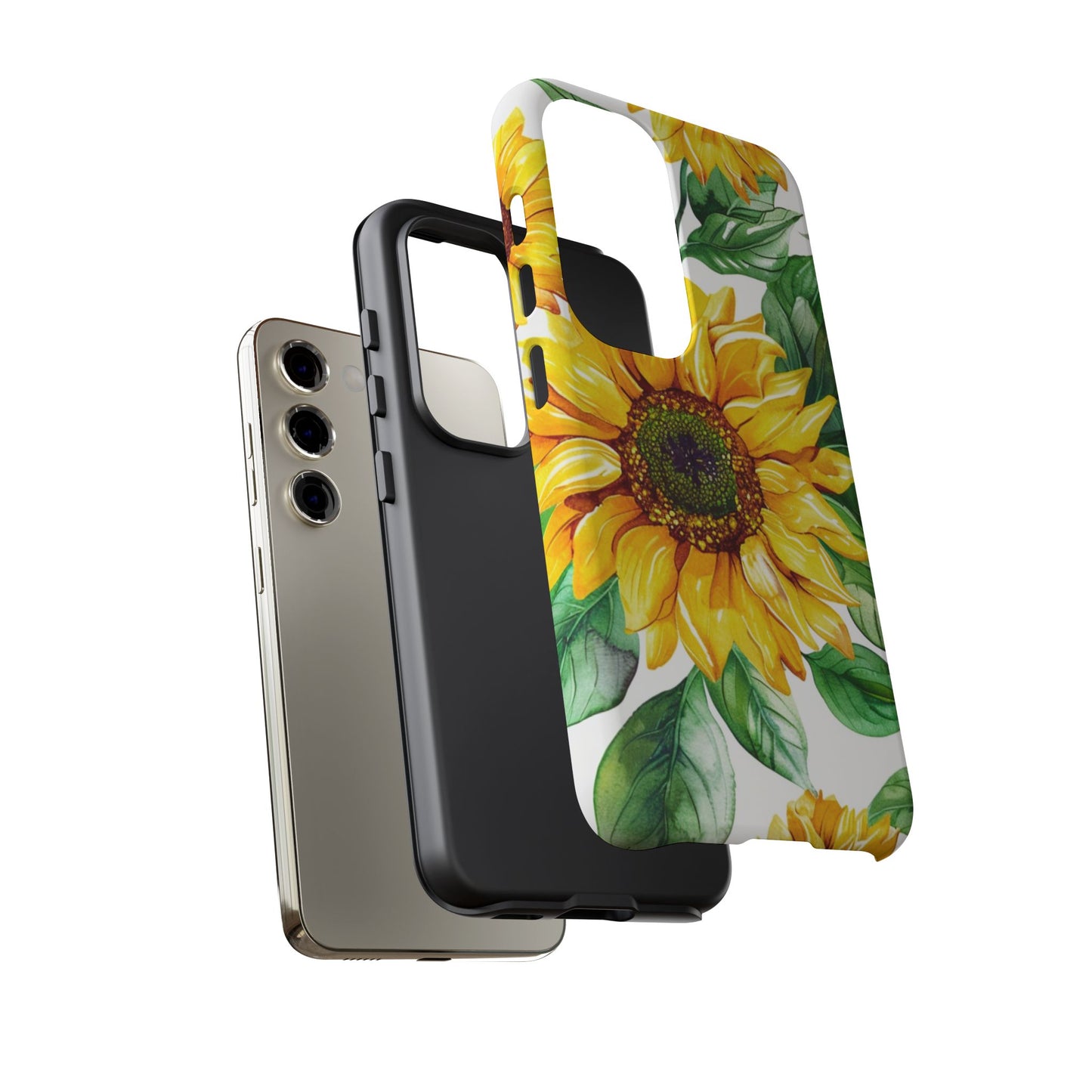 Sunflower Tough Phone Case — Bright Floral Protective Cover