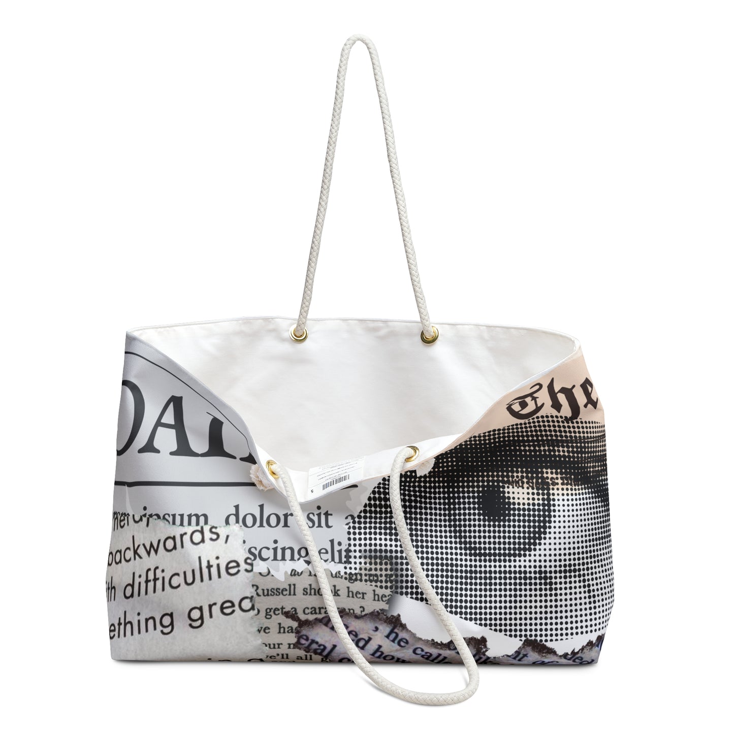 Chic Weekender Bag with Artistic Print, Fashion Tote, Travel Essential, Beach Bag, Stylish Handbag, Gift for Her