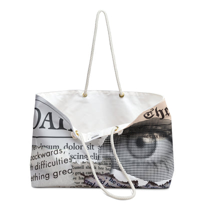 Chic Weekender Bag with Artistic Print, Fashion Tote, Travel Essential, Beach Bag, Stylish Handbag, Gift for Her