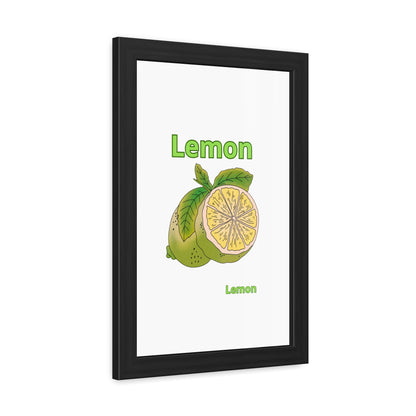 Lemon Framed Poster, Bright Home Decor, Kitchen Art, Gift for Citrus Lovers, Fresh Farmhouse Style