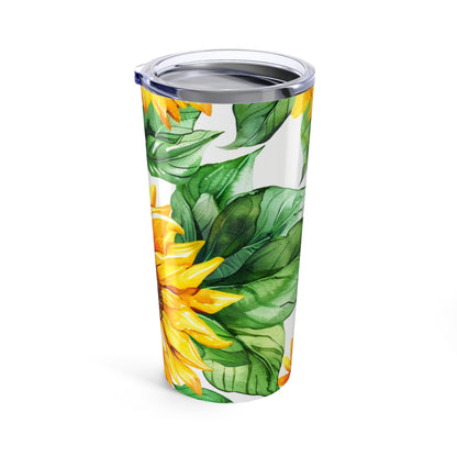 Sunflower 20oz Tumbler – Insulated Floral Travel Cup