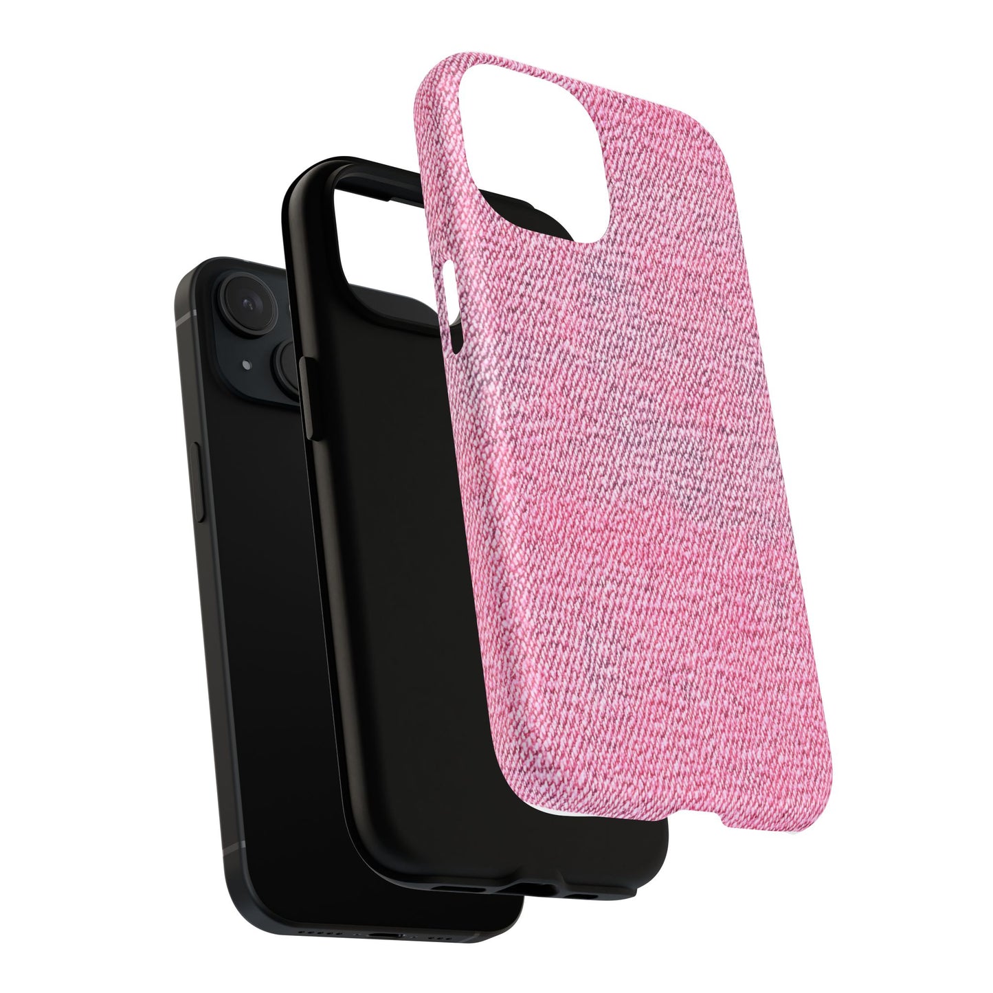 Pink Textured Tough Magnetic Phone Case — Durable Magnetic Snap-On iPhone Cover