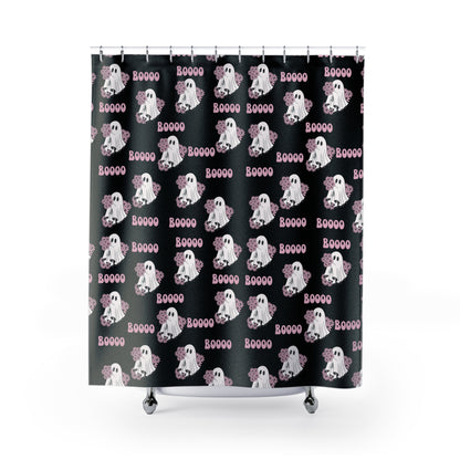 Spooky Ghost Shower Curtain - Halloween Decor, Bathroom Accessories, Boo Design, Ghoulish Gift, Fun Home Decor