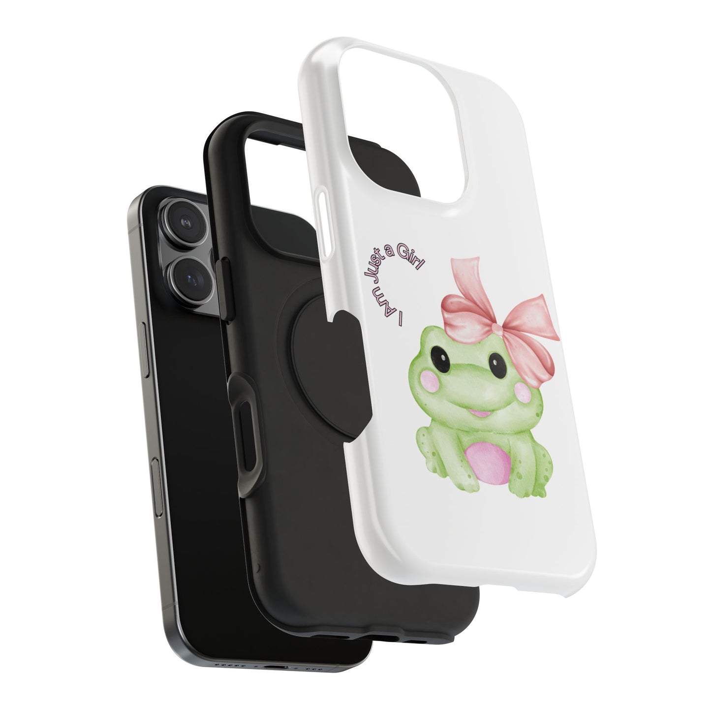 Cute Frog Phone Case, Impact-Resistant Phone Cover, Gift for Her, Fun Girl Accessories, Colorful Tech Protection