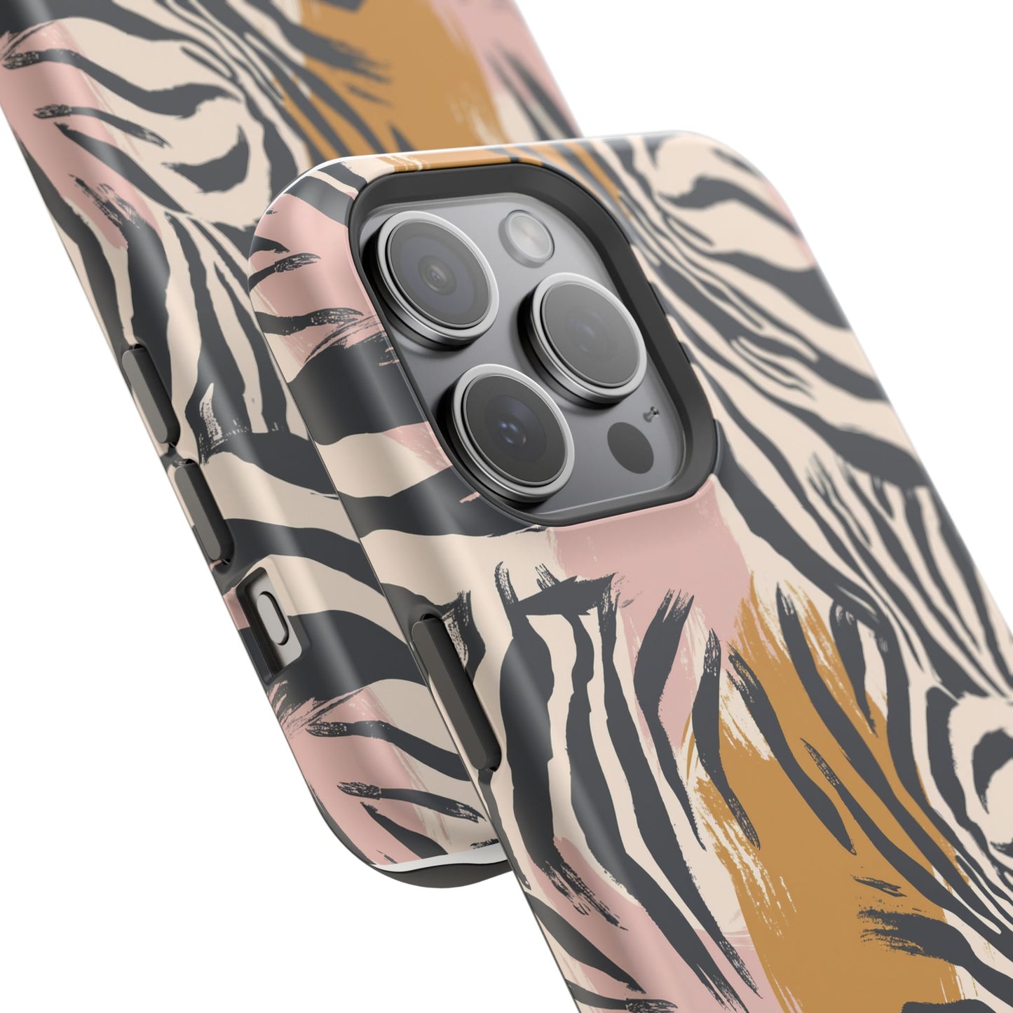 Zebra Brushstroke Magnetic Impact Phone Case,Africa Pattern