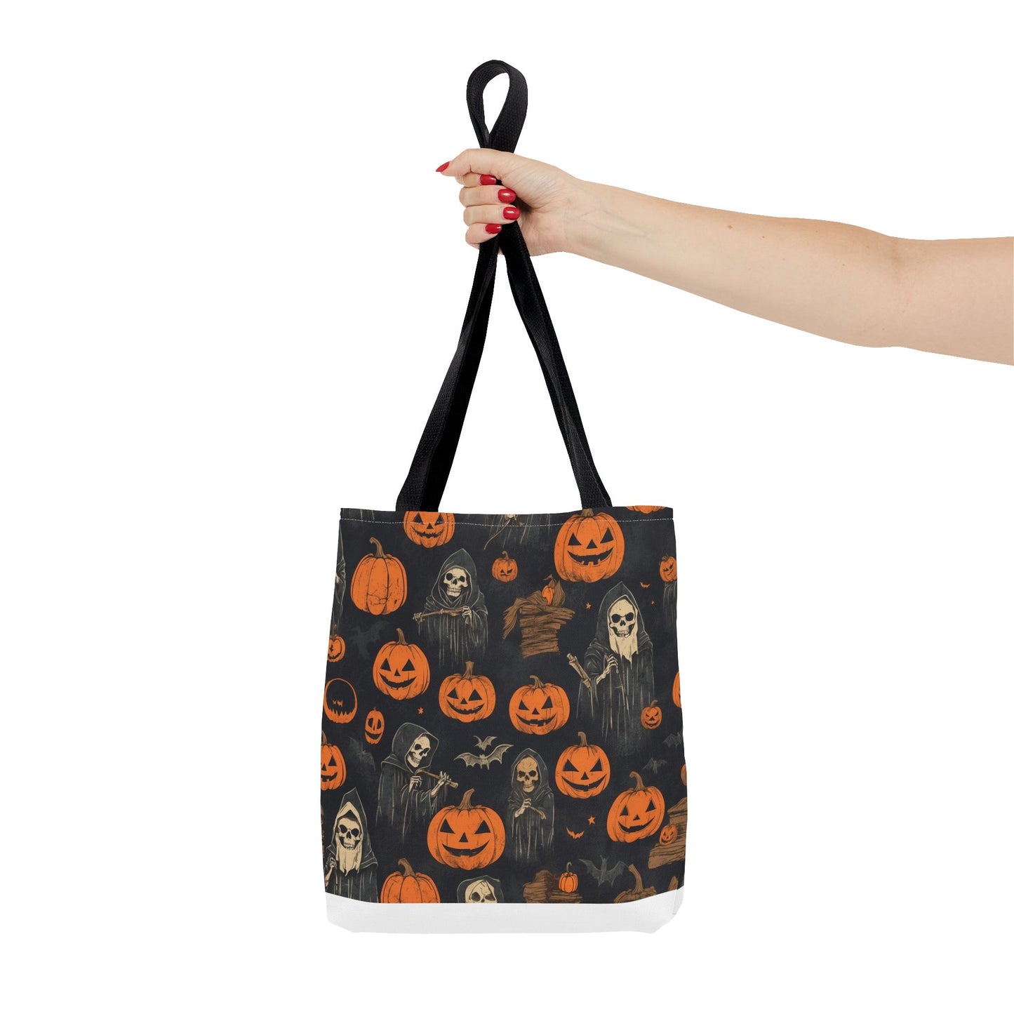 Halloween Pumpkin Tote Bag, Spooky Seasonal Eco-Friendly Bag, Trick or Treat Tote, Fall Accessory, Gifting for Halloween Lovers