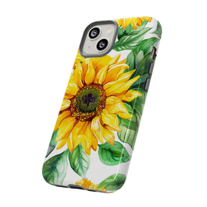 Sunflower Tough Phone Case — Bright Floral Protective Cover