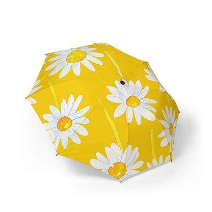 Sunflower Foldable Umbrella — Semi-Automatic Compact Rain Parasol