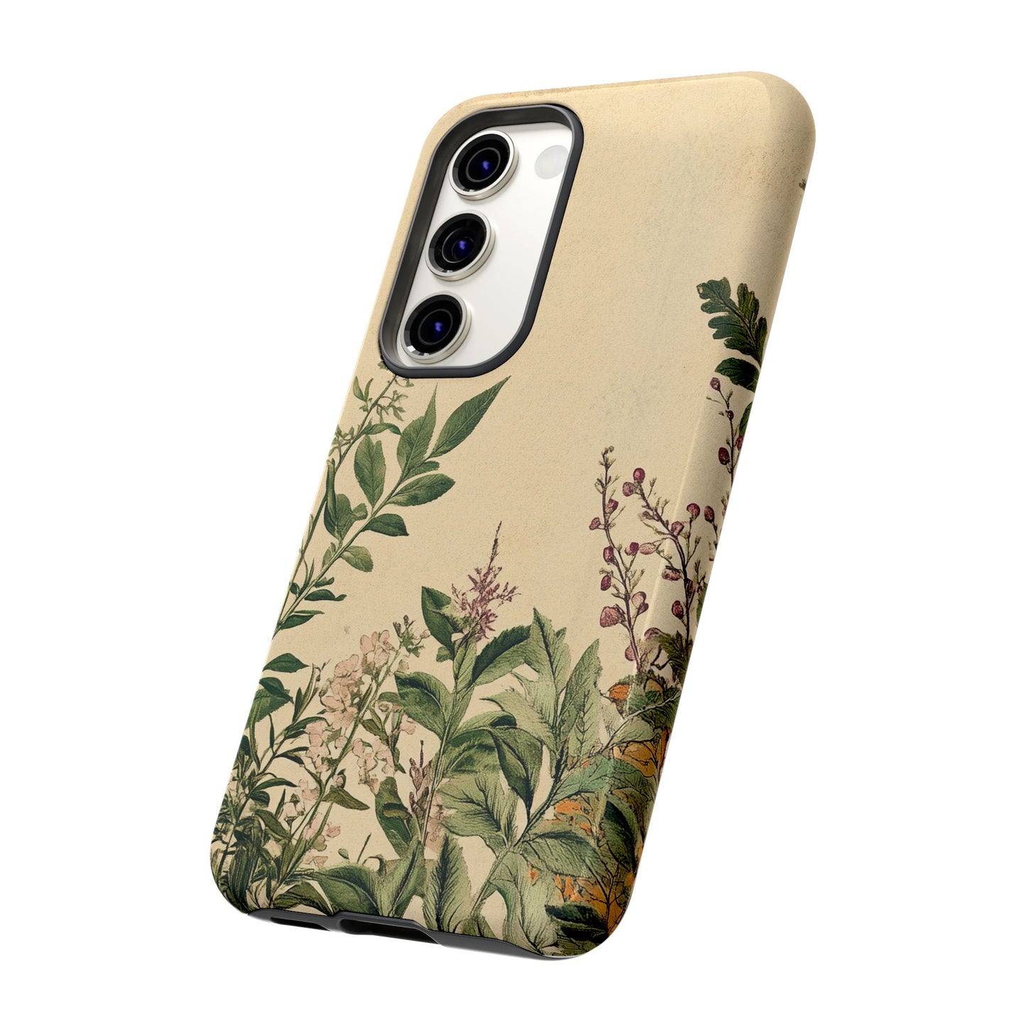 Floral Vintage Tough Case – Botanical Protective Phone Cover,Plants Lovers