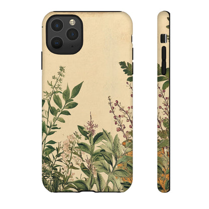 Floral Vintage Tough Case – Botanical Protective Phone Cover,Plants Lovers