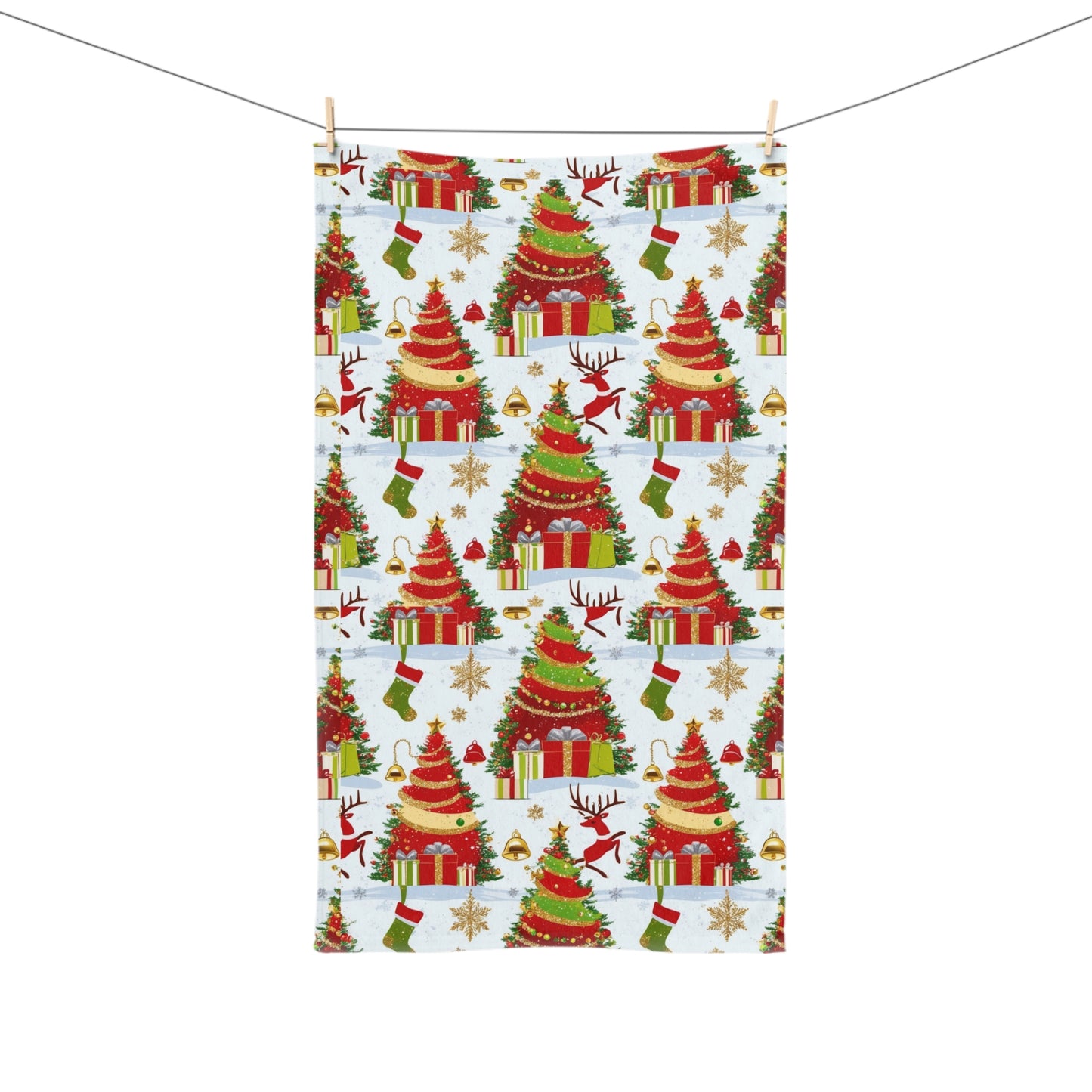 Christmas Hand Towel, Festive Holiday Kitchen Decor, Cute Holiday Gift, Merry Christmas Towel, Seasonal Dish Towel