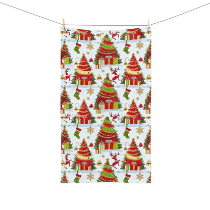 Christmas Hand Towel, Festive Holiday Kitchen Decor, Cute Holiday Gift, Merry Christmas Towel, Seasonal Dish Towel