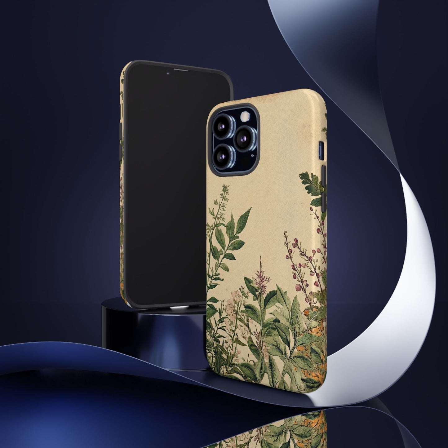 Floral Vintage Tough Case – Botanical Protective Phone Cover,Plants Lovers