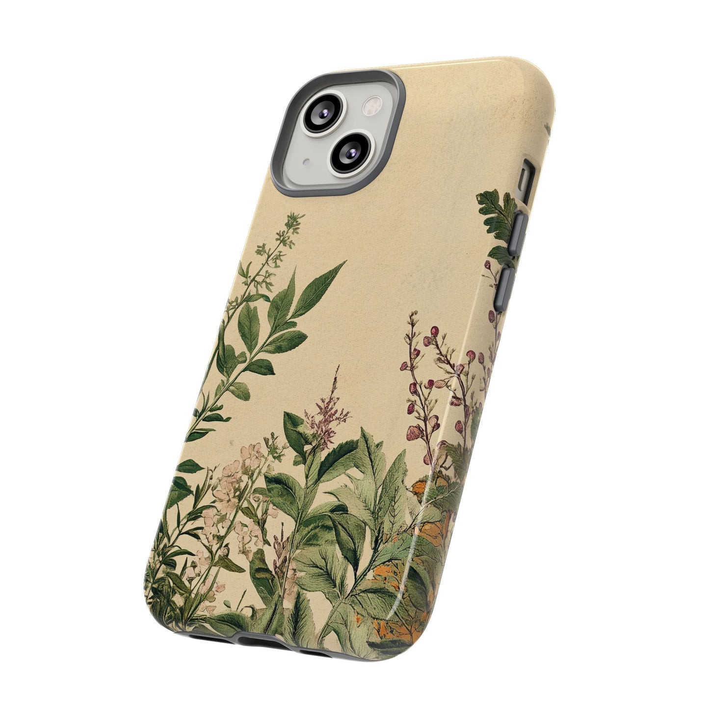 Floral Vintage Tough Case – Botanical Protective Phone Cover,Plants Lovers
