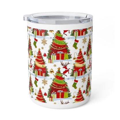 Festive Insulated Coffee Mug, Holiday Coffee Cup, Christmas Gift Mug, Winter Beverage Tumbler, Cute Coffee Drinkware