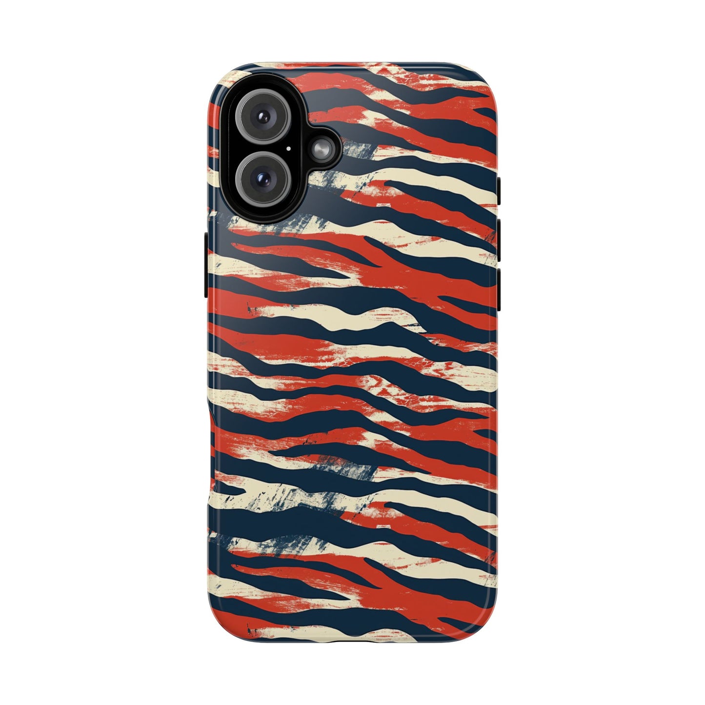 Patriotic Red White Blue Zebra Phone Case,Africa Pattern