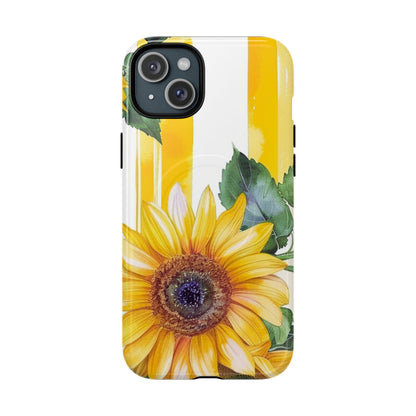 Sunflower Tough Magnetic Phone Case — Bright Floral Protective Cover