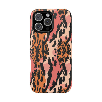 Leopard Print Tough Magnetic Phone Case — Slim Protective iPhone Cover