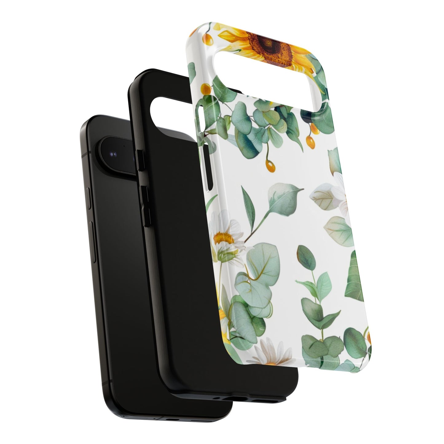 Sunflower & Eucalyptus Tough Phone Case — Protective Floral iPhone Case