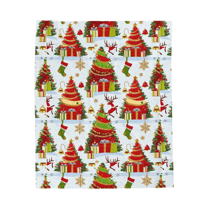 Cozy Christmas Plush Blanket | Soft Holiday Throw, Winter Decor, Seasonal Comfort, Perfect Gift, Winter Wonderland