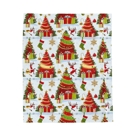 Cozy Christmas Plush Blanket | Soft Holiday Throw, Winter Decor, Seasonal Comfort, Perfect Gift, Winter Wonderland
