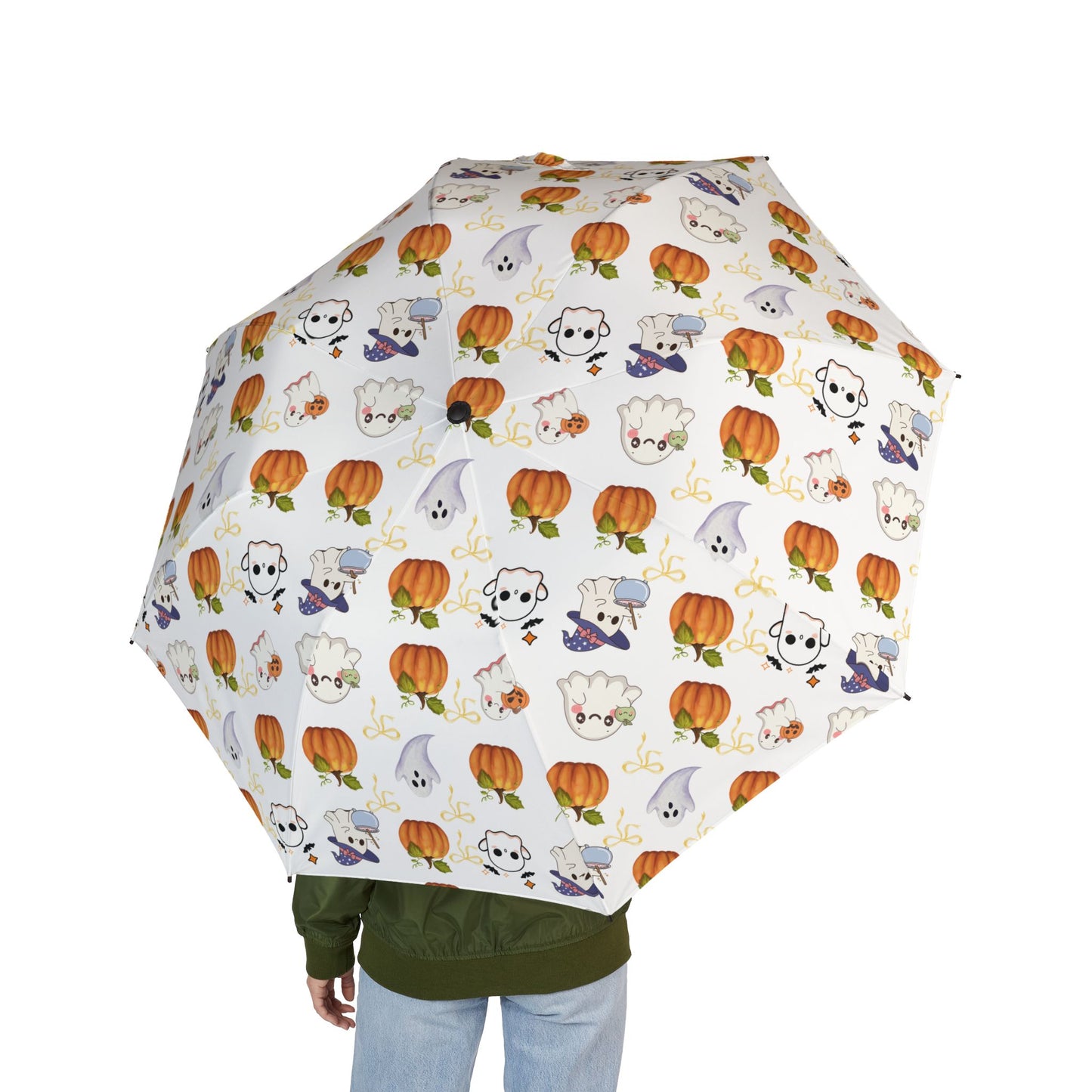 Semi-Automatic Foldable Umbrella,Hallowen pattern