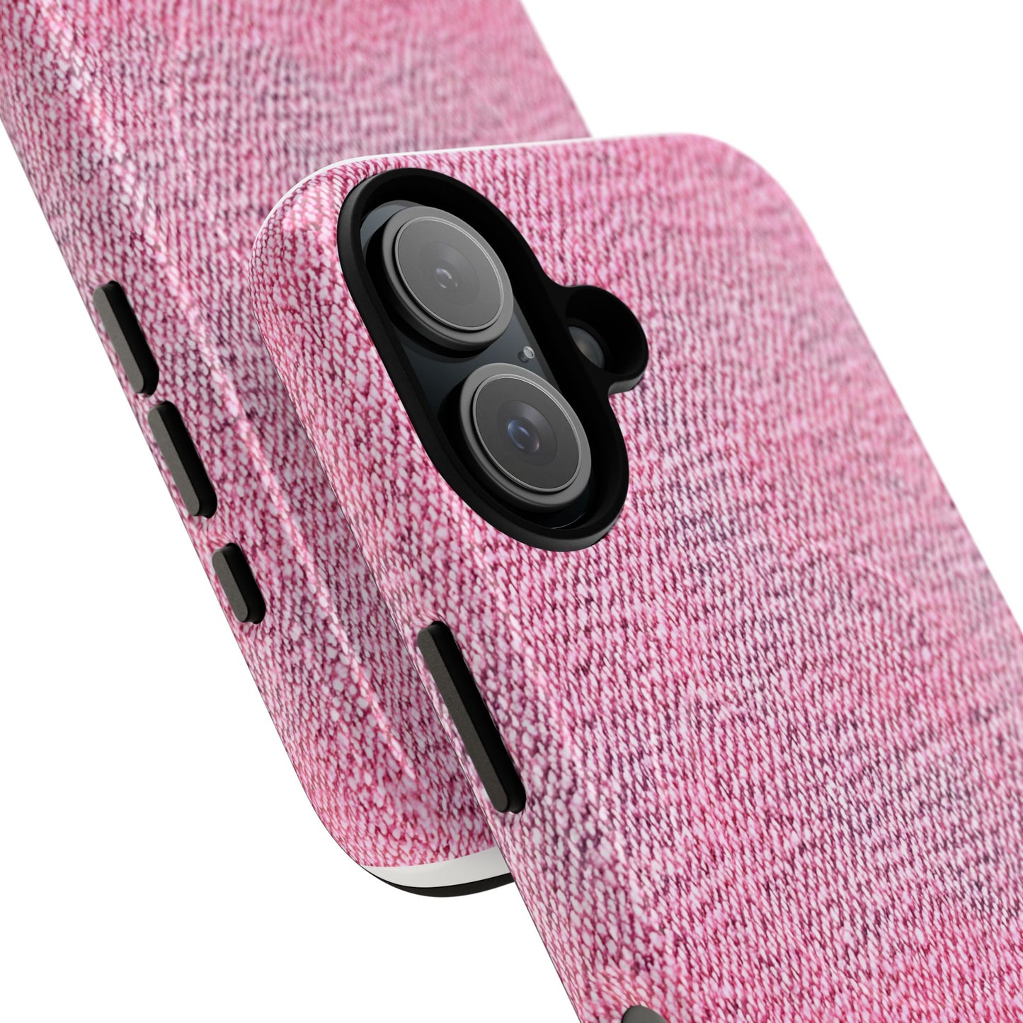 Pink Textured Tough Magnetic Phone Case — Durable Magnetic Snap-On iPhone Cover