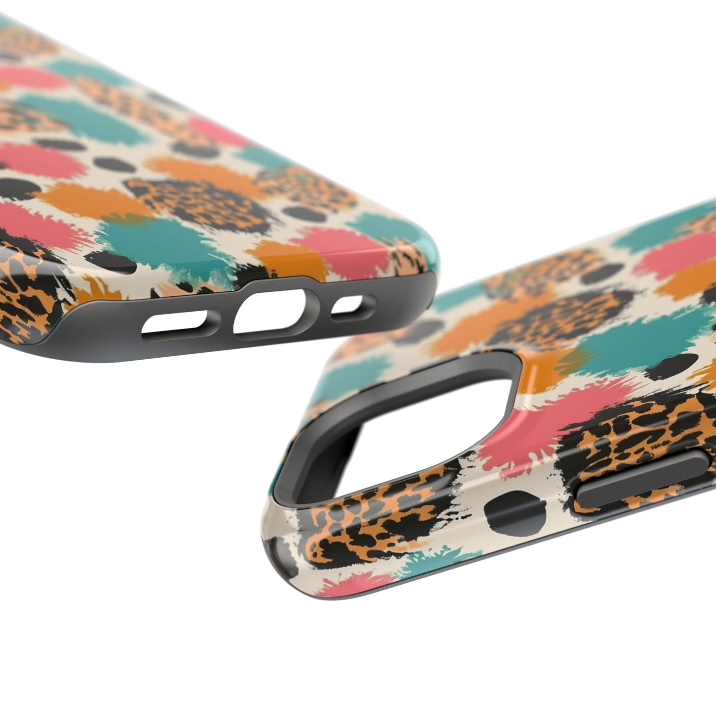 Leopard Splash Magnetic Impact Phone Case — Colorful Abstract Animal Print