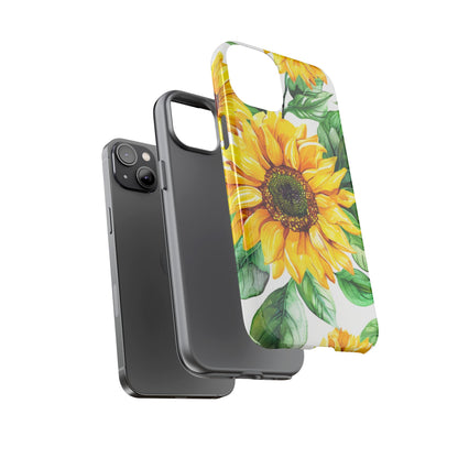 Sunflower Tough Phone Case — Bright Floral Protective Cover
