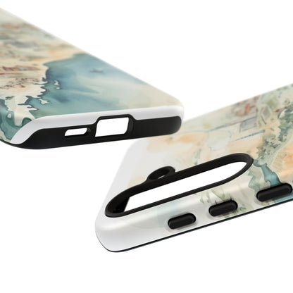 Hard Phone Case — Watercolor Fantasy Map Castle Design