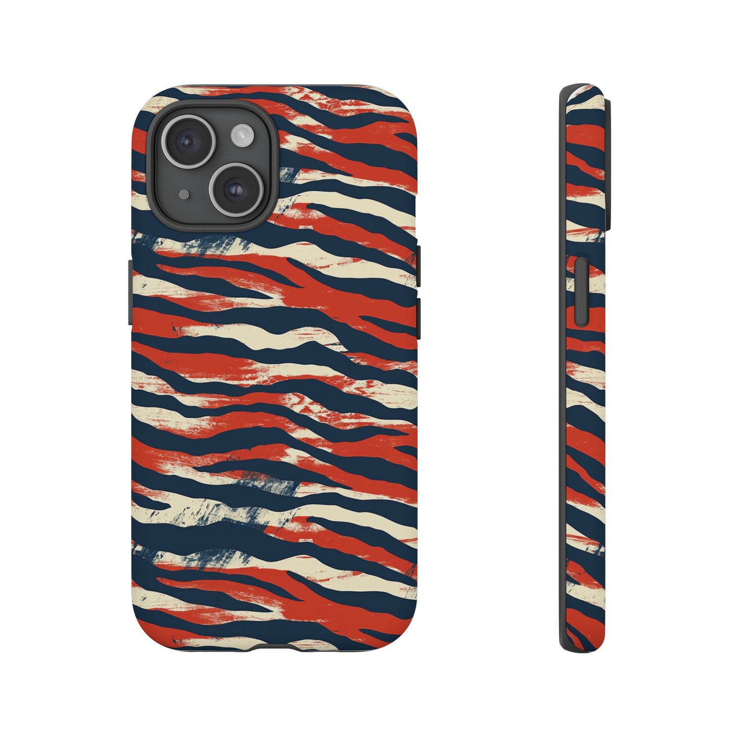 Patriotic Red White Blue Zebra Phone Case,Africa Pattern