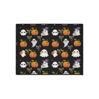 Halloween-Themed Heavy Duty Floor Mat, Spooky Ghosts and Pumpkins, Halloween Decor, Fall Home Accent, Kitchen Rug, Housewarming Gift