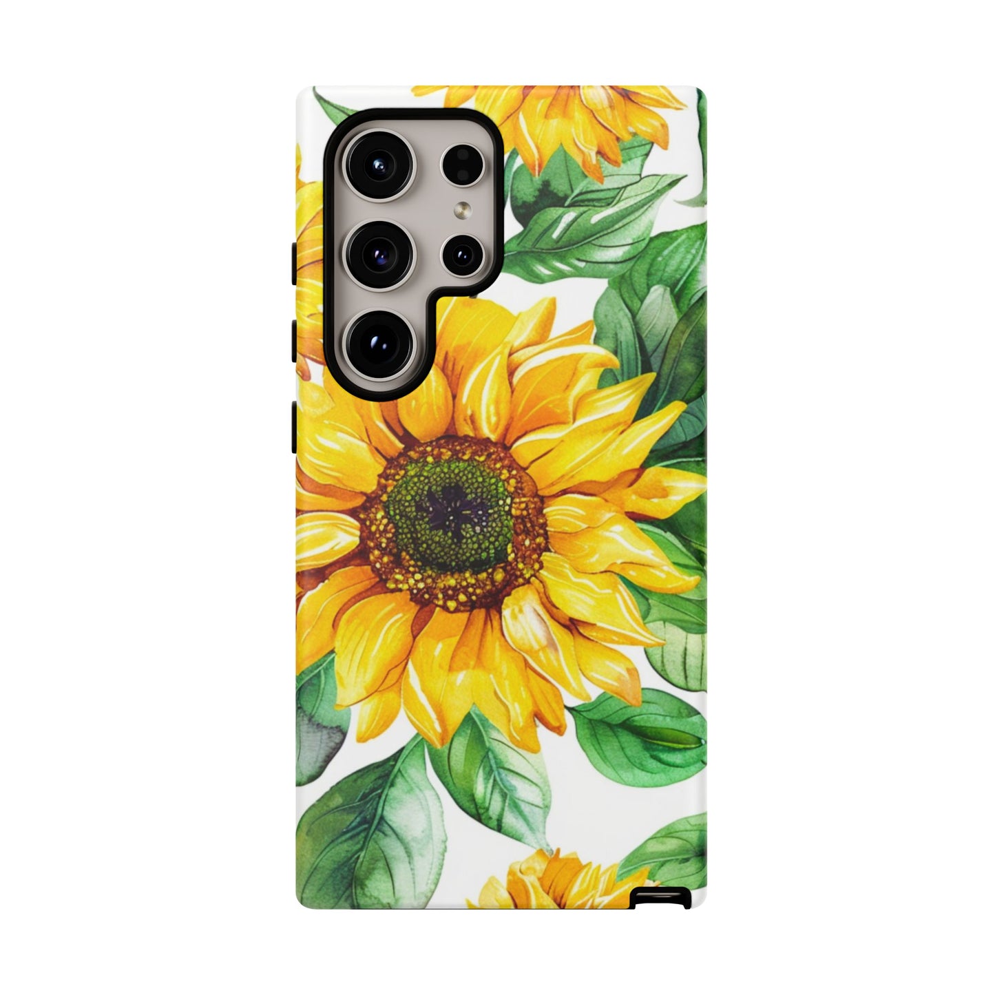 Sunflower Tough Phone Case — Bright Floral Protective Cover