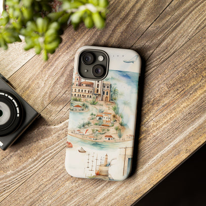 Hard Phone Case — Watercolor Fantasy Map Castle Design