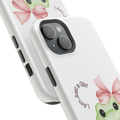 Cute Frog Phone Case, Impact-Resistant Phone Cover, Gift for Her, Fun Girl Accessories, Colorful Tech Protection