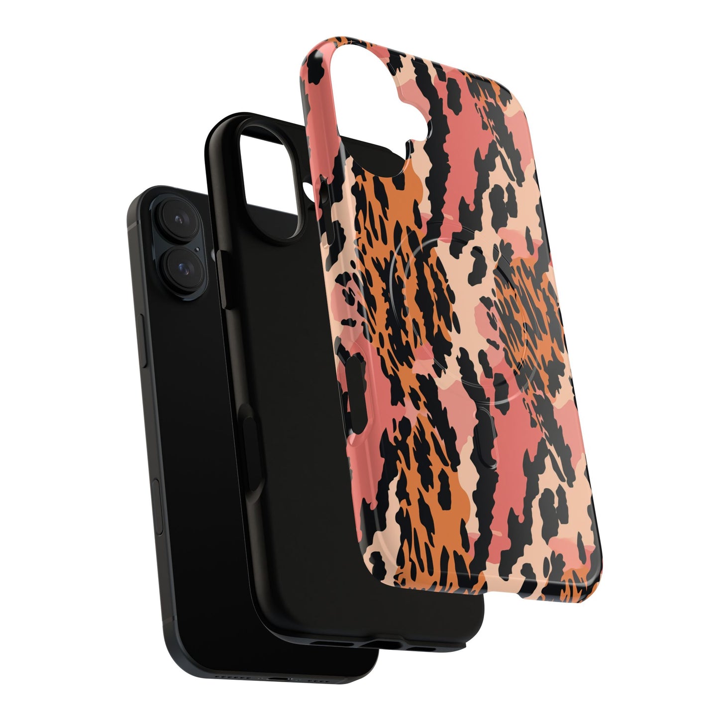 Leopard Print Tough Magnetic Phone Case — Slim Protective iPhone Cover