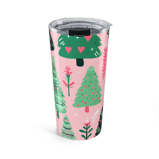 Festive Christmas Tree Tumbler 20oz - Holiday Drinkware, a perfect gift for girl  ,December.