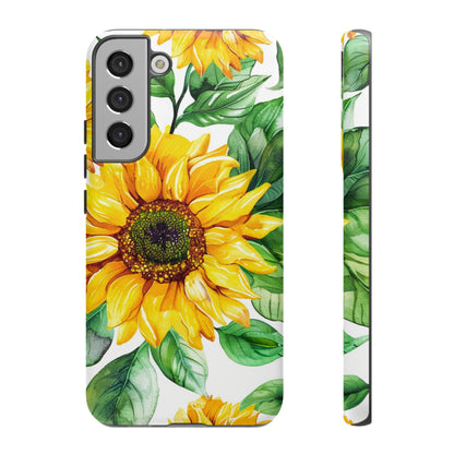 Sunflower Tough Phone Case — Bright Floral Protective Cover