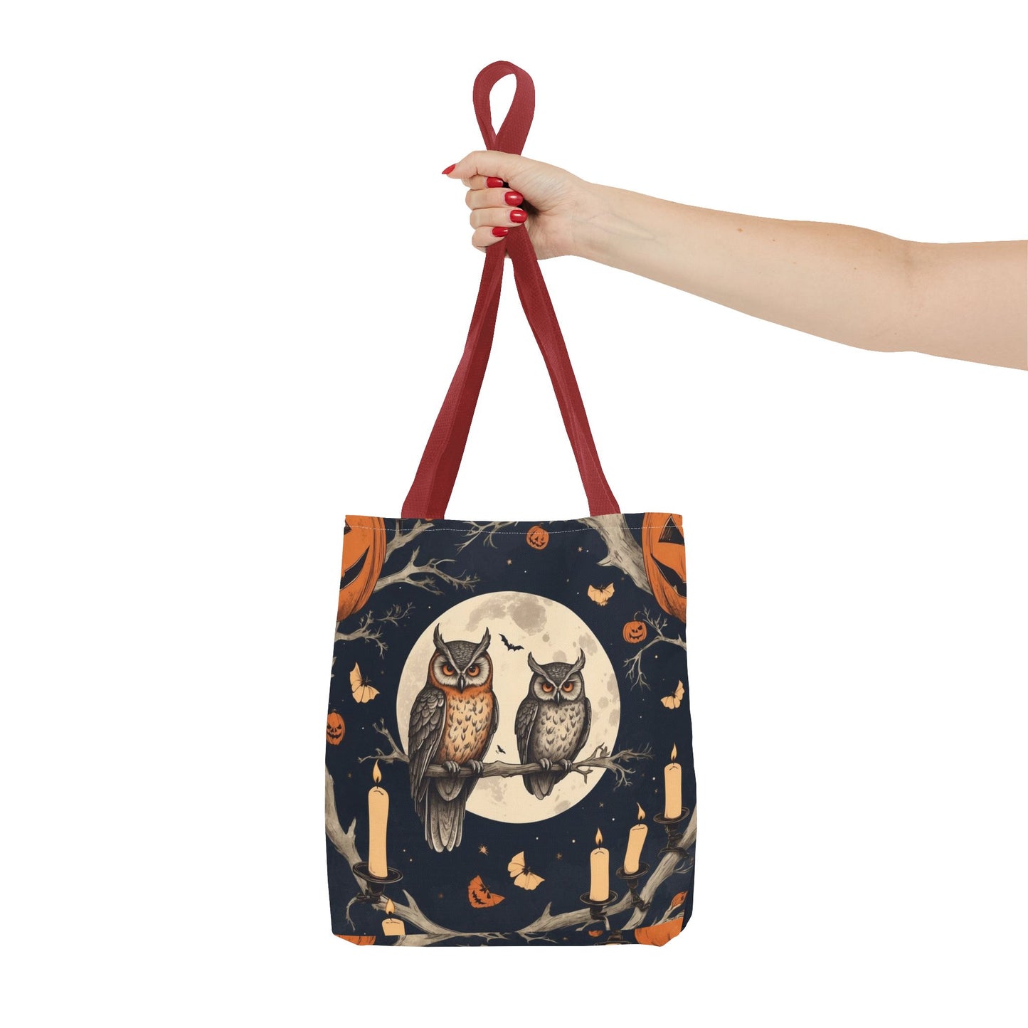 Halloween Owl Tote Bag | Spooky Owl Carryall for Fall | Perfect for Trick-or-Treating, Autumn Outings, Everyday Use, Gifts