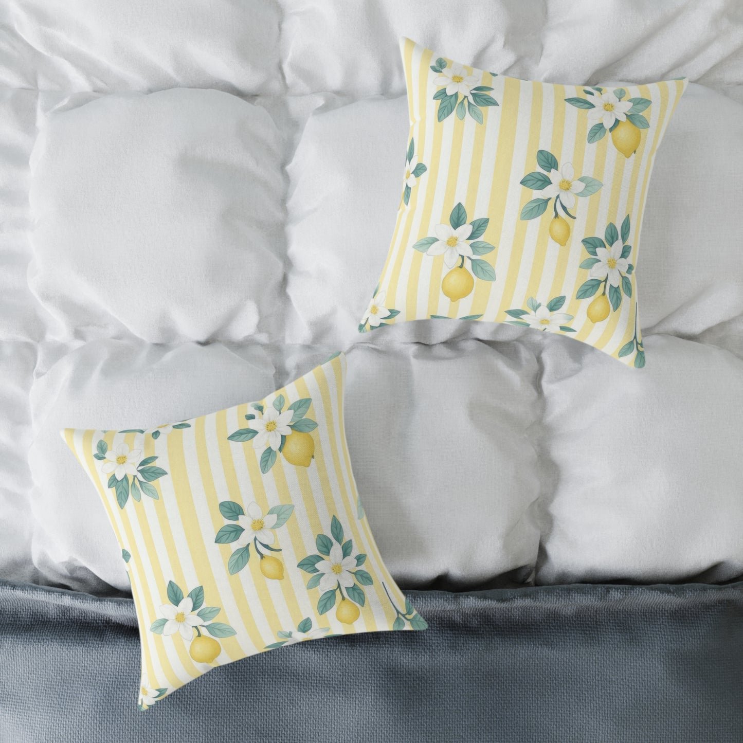 Square Poly Canvas Pillow lemon lovers