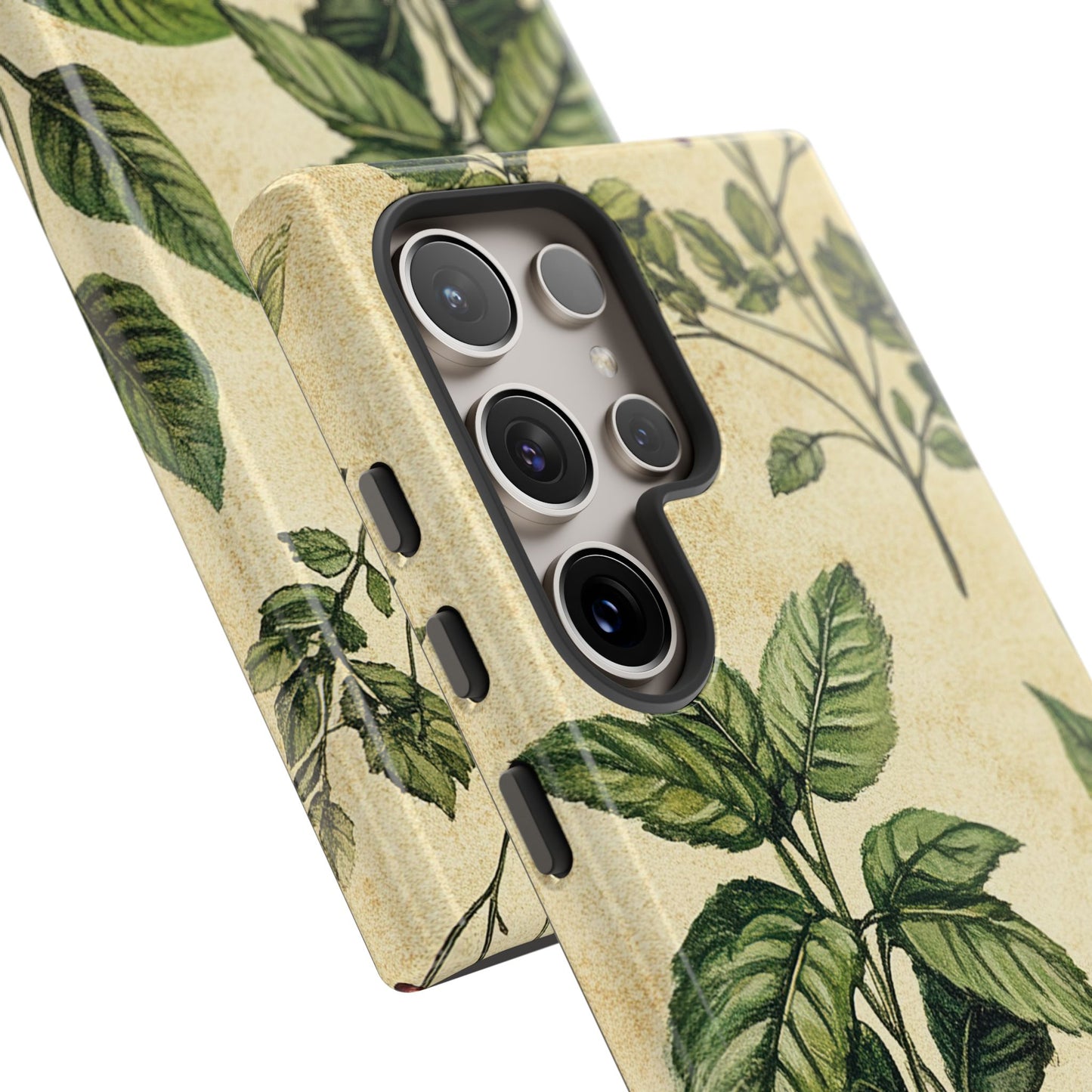 Botanical Leaves Tough Phone Case — Vintage Green Plant Print