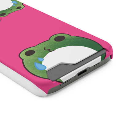 Phone Case With Card Holder frog for animal lovers