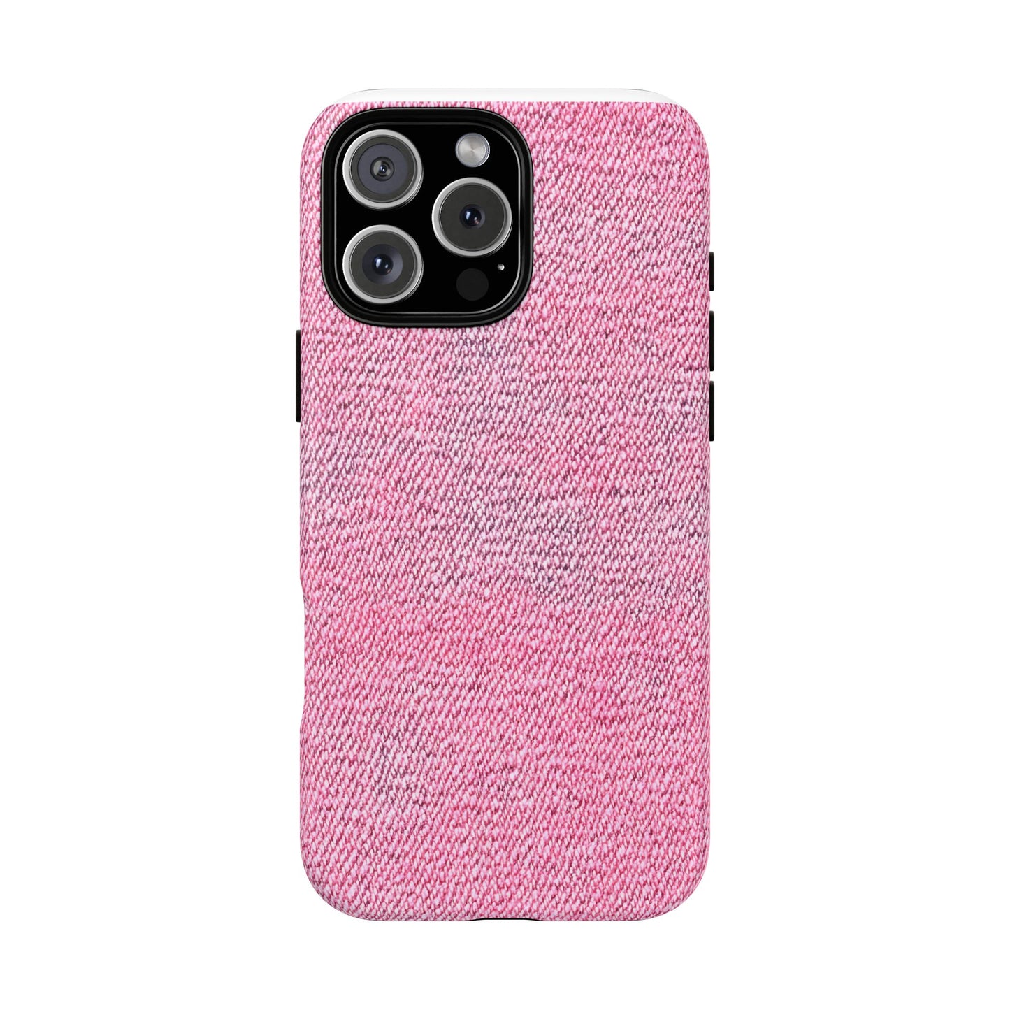 Pink Textured Tough Magnetic Phone Case — Durable Magnetic Snap-On iPhone Cover