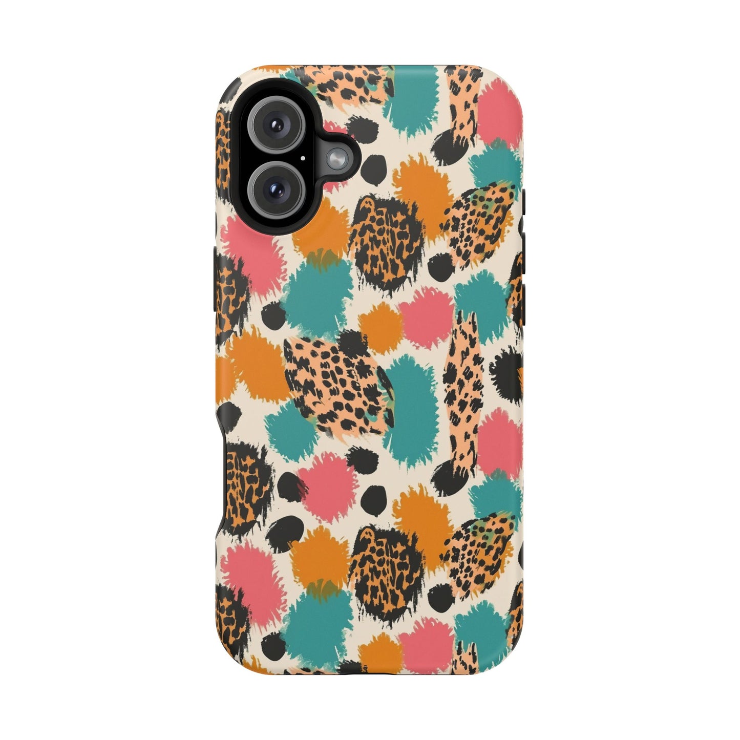 Leopard Splash Magnetic Impact Phone Case — Colorful Abstract Animal Print