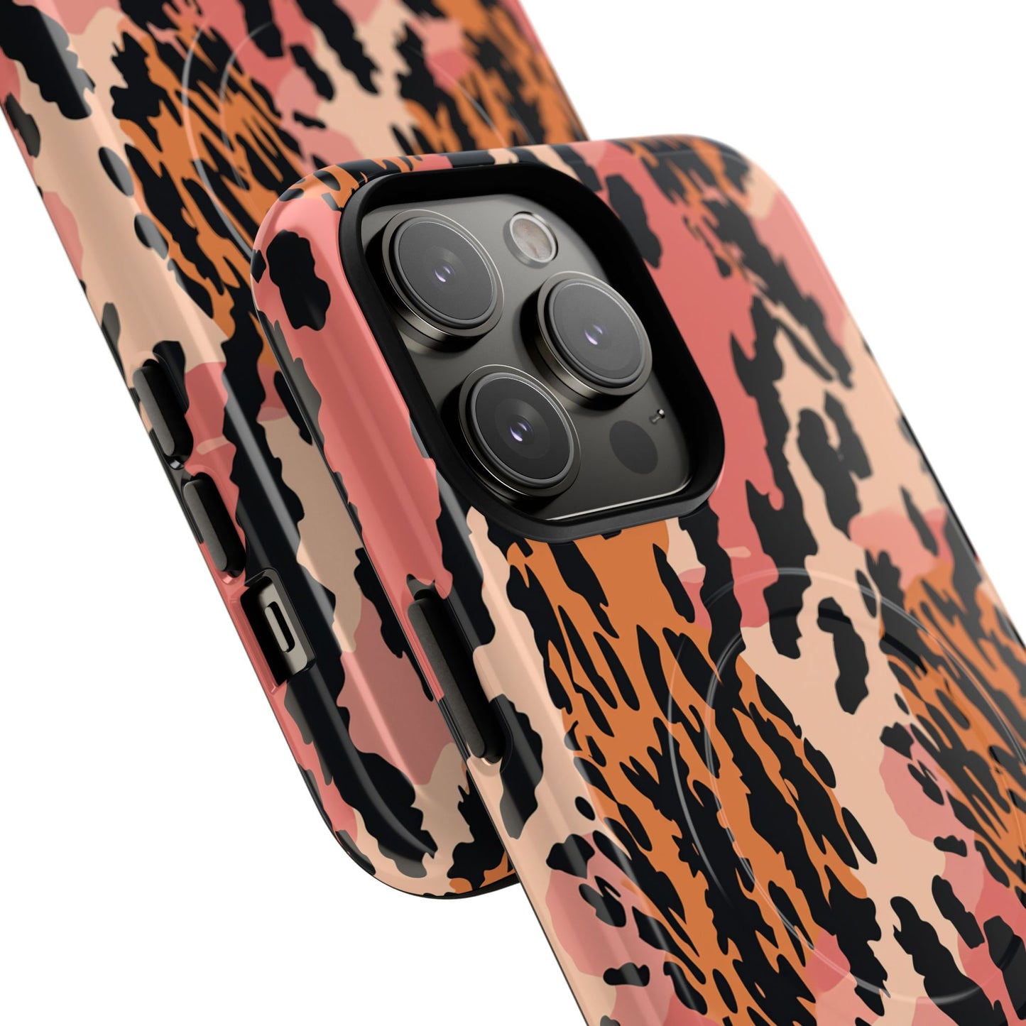 Leopard Print Tough Magnetic Phone Case — Slim Protective iPhone Cover