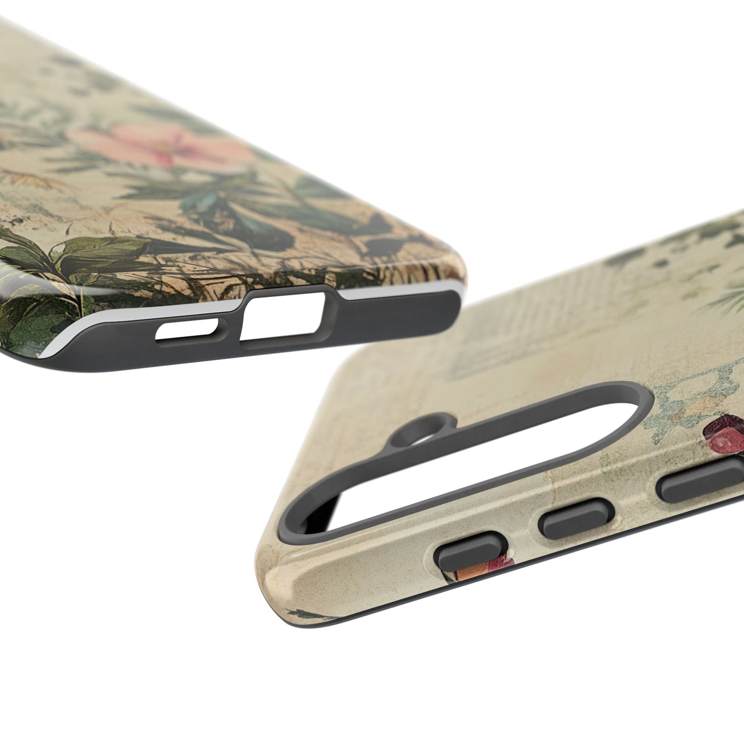 Floral Vintage Tough Case – Botanical Protective Phone Cover,Plants Lovers