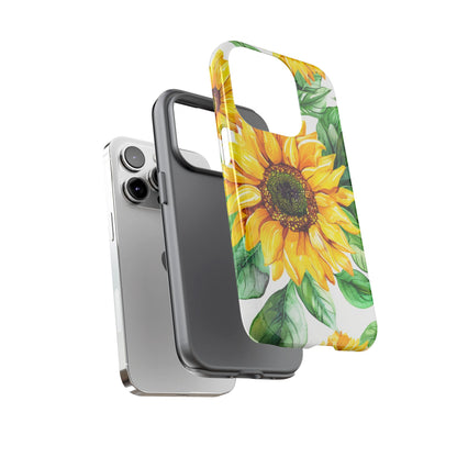 Sunflower Tough Phone Case — Bright Floral Protective Cover