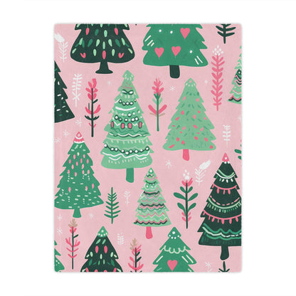 Festive Christmas Minky Blanket Perfect For Holidays,Wonderful Gift For Her.