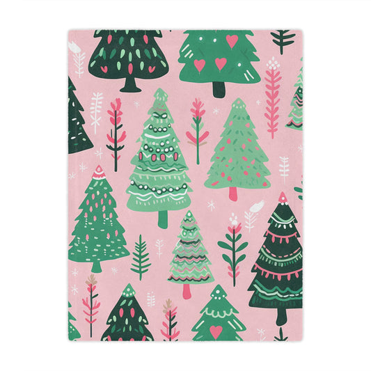 Festive Christmas Minky Blanket Perfect For Holidays,Wonderful Gift For Her.