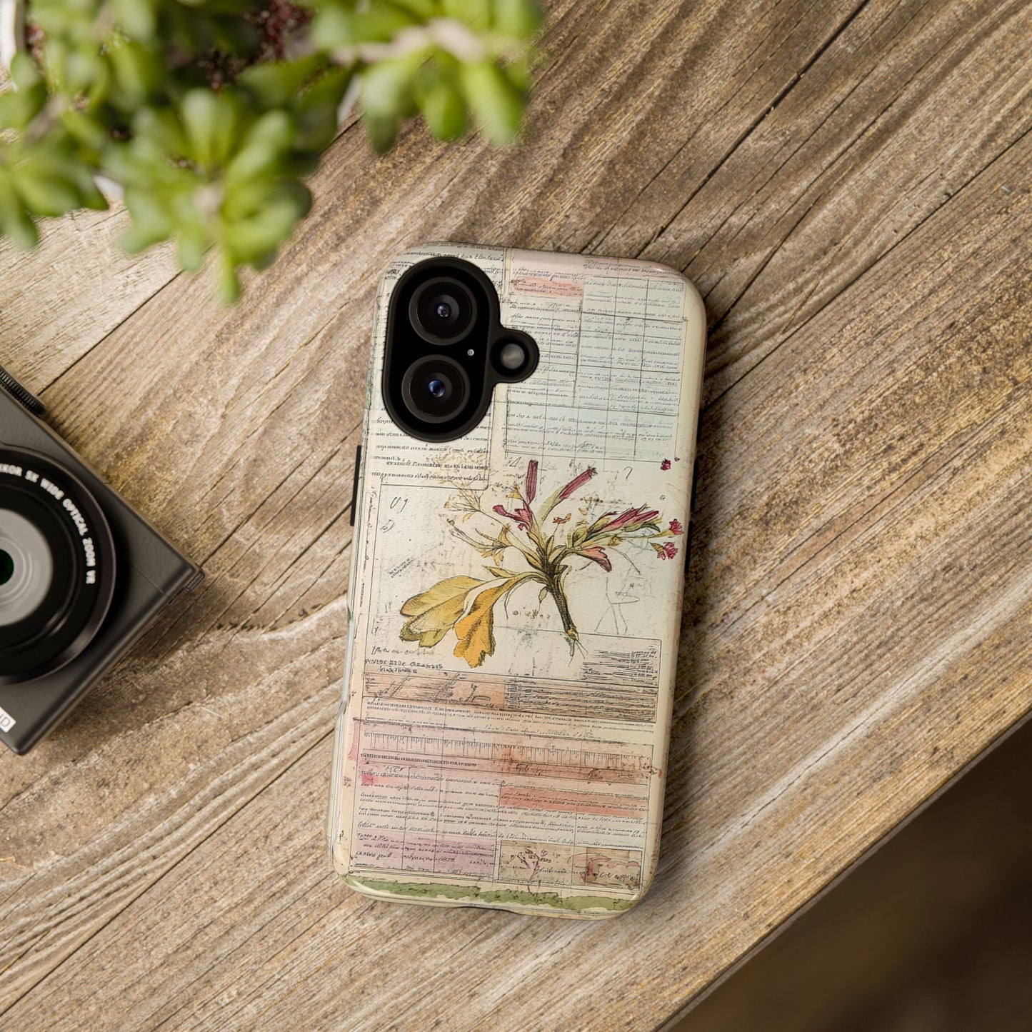 Vintage Botanical Tough Case — Floral Collage Phone Cover